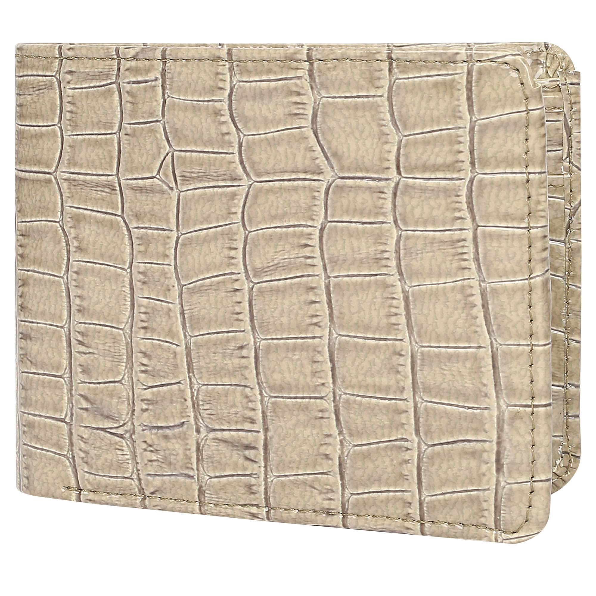 Bi-Fold Blue Pu-Leather Wallet for Men/Boys with Multiple Card Slots(WL-062) (Off-Beige)-image-11