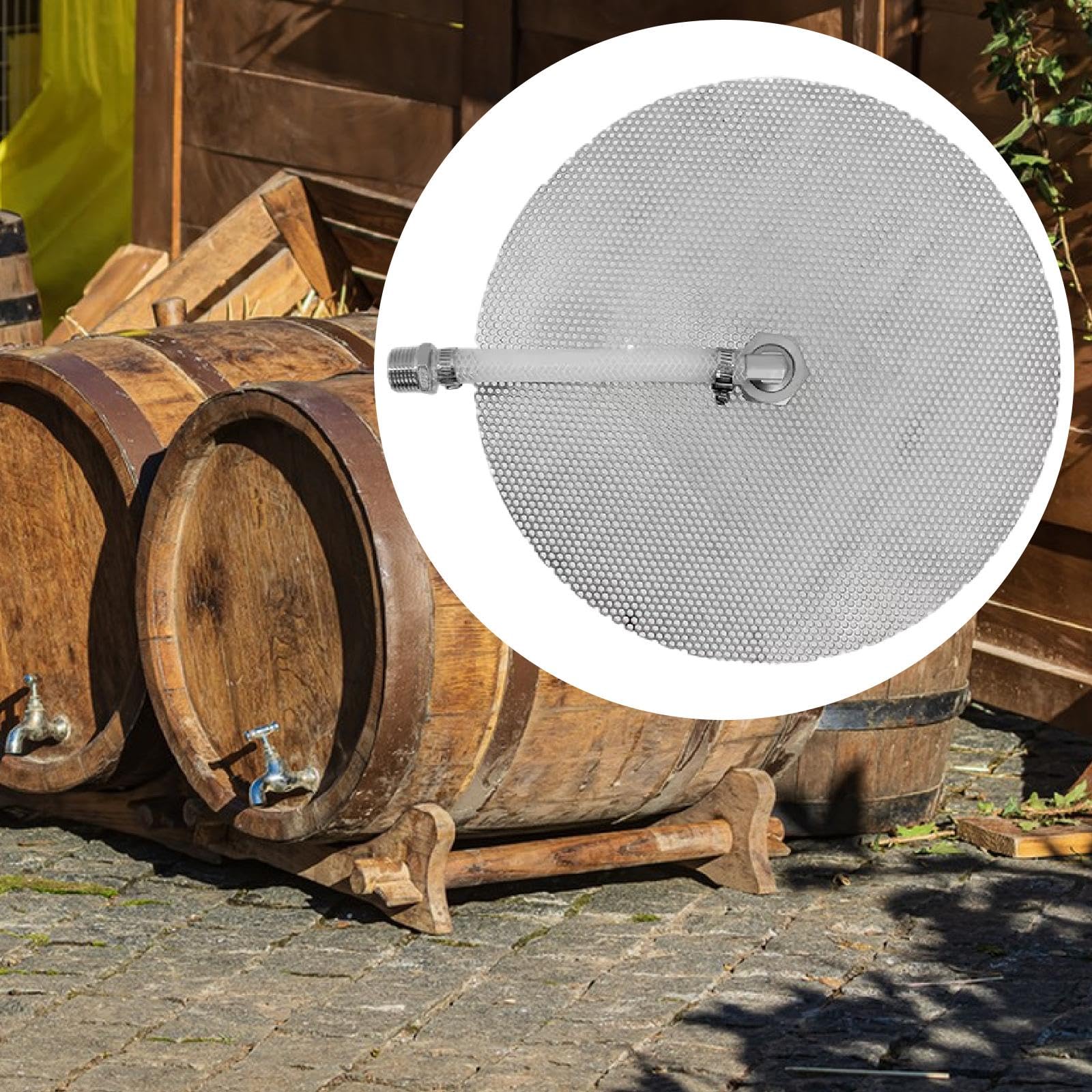 predolo Kit de cuve de brassage tout grain comprenant un faux fond, un filtre, des contre-écrous et un raccord cannelé 3/8" x adaptateur de tuyau en, 10 Pouces