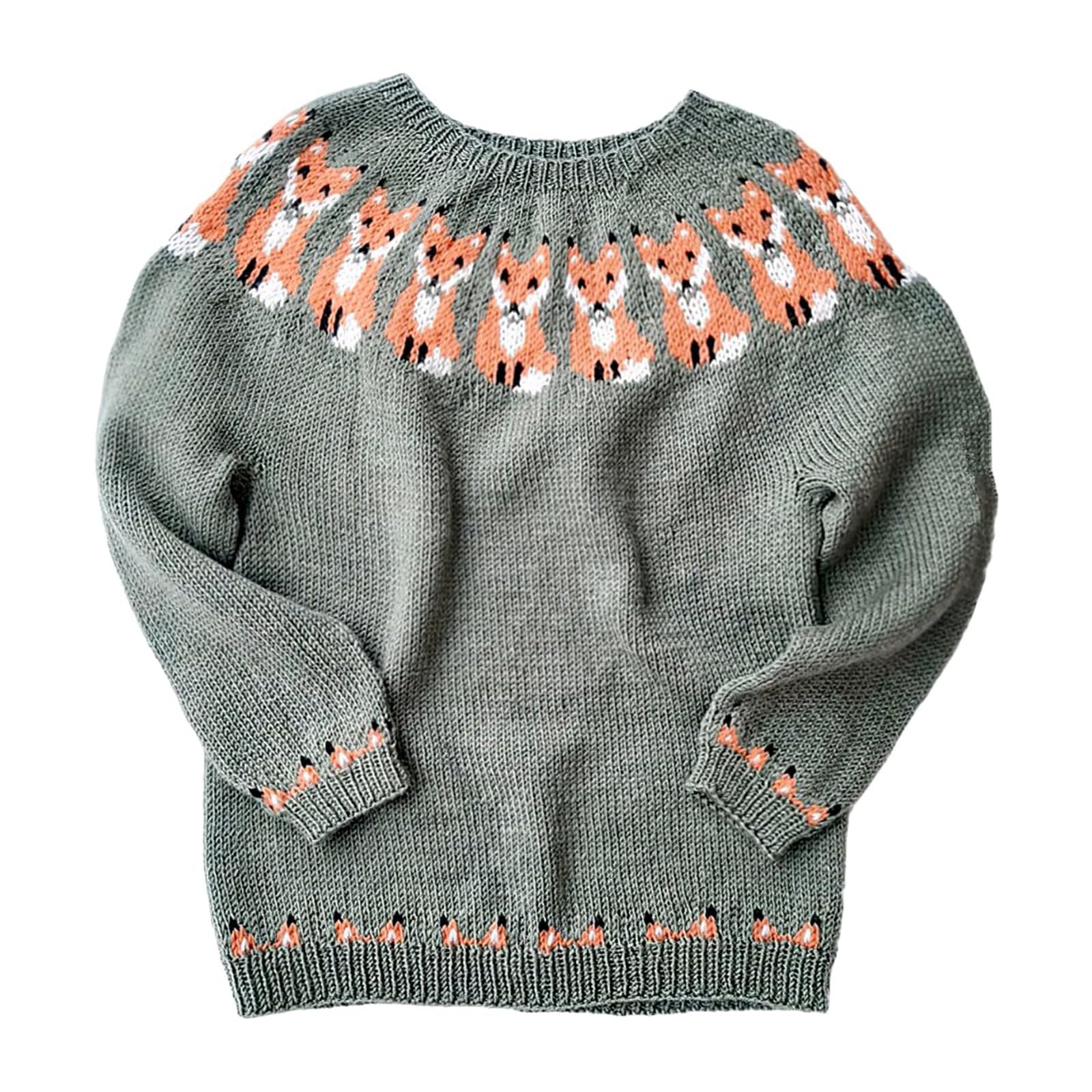 SDERG Fair Isle Jumpers for Women UK Crew Neck Wool Jumper Plus Zize Womens  Winter Jumpers Soft Warm Classy Nordic Knitwear Fairisle Jumper Long