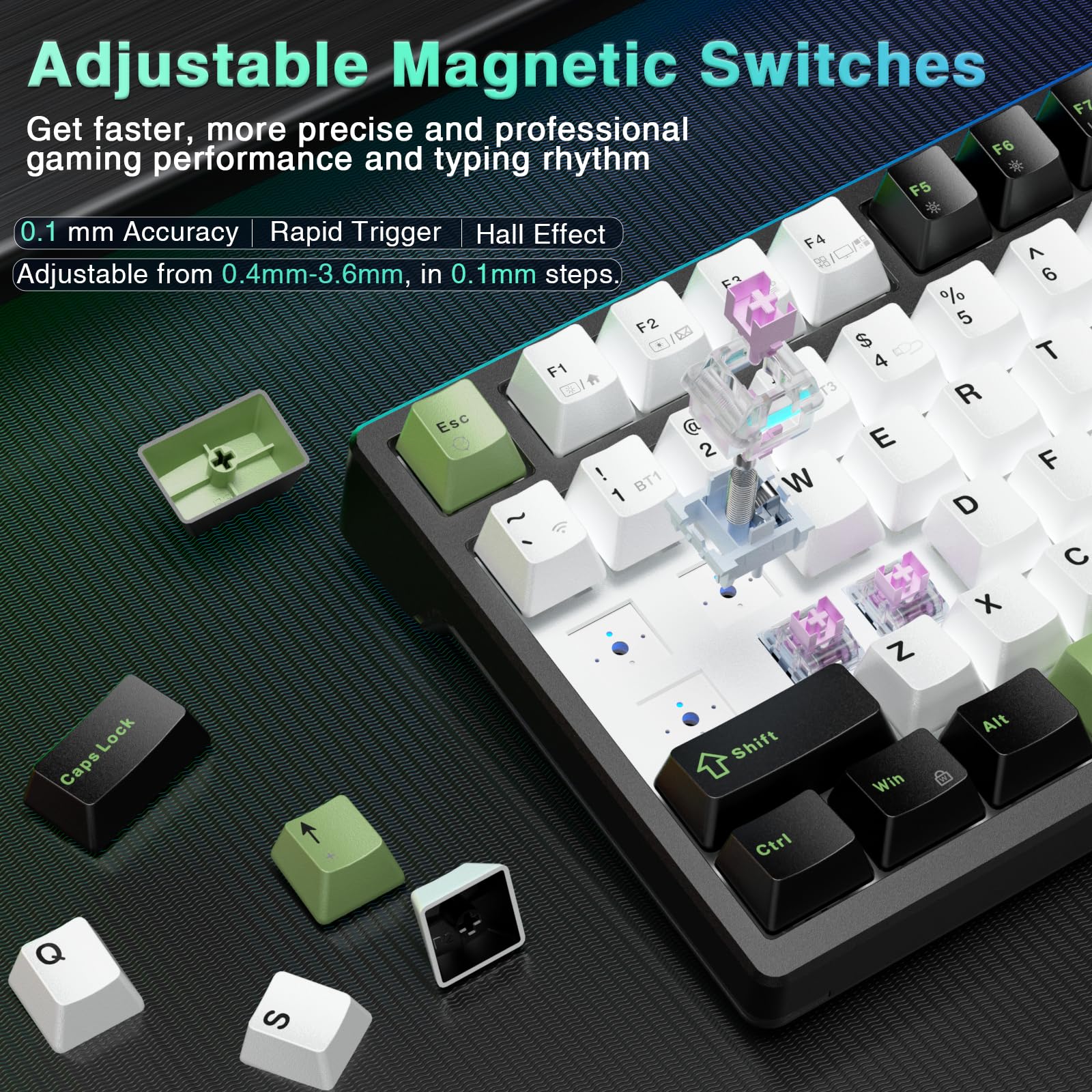 Amazon.com: Aula F98X - 96% Mechanical Gaming Keyboard Wireless
