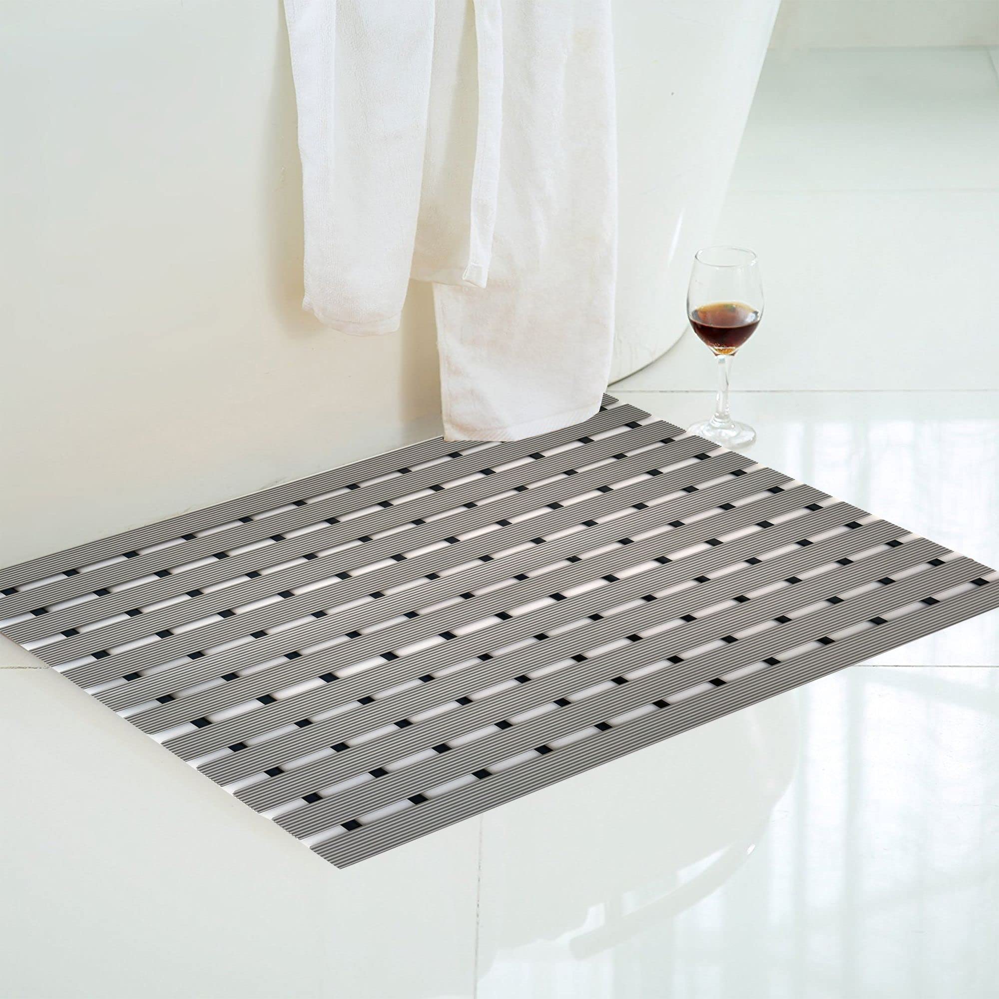 Shower Drying Mat NonSlip Bath Drainage Matt Slatted Duckboard