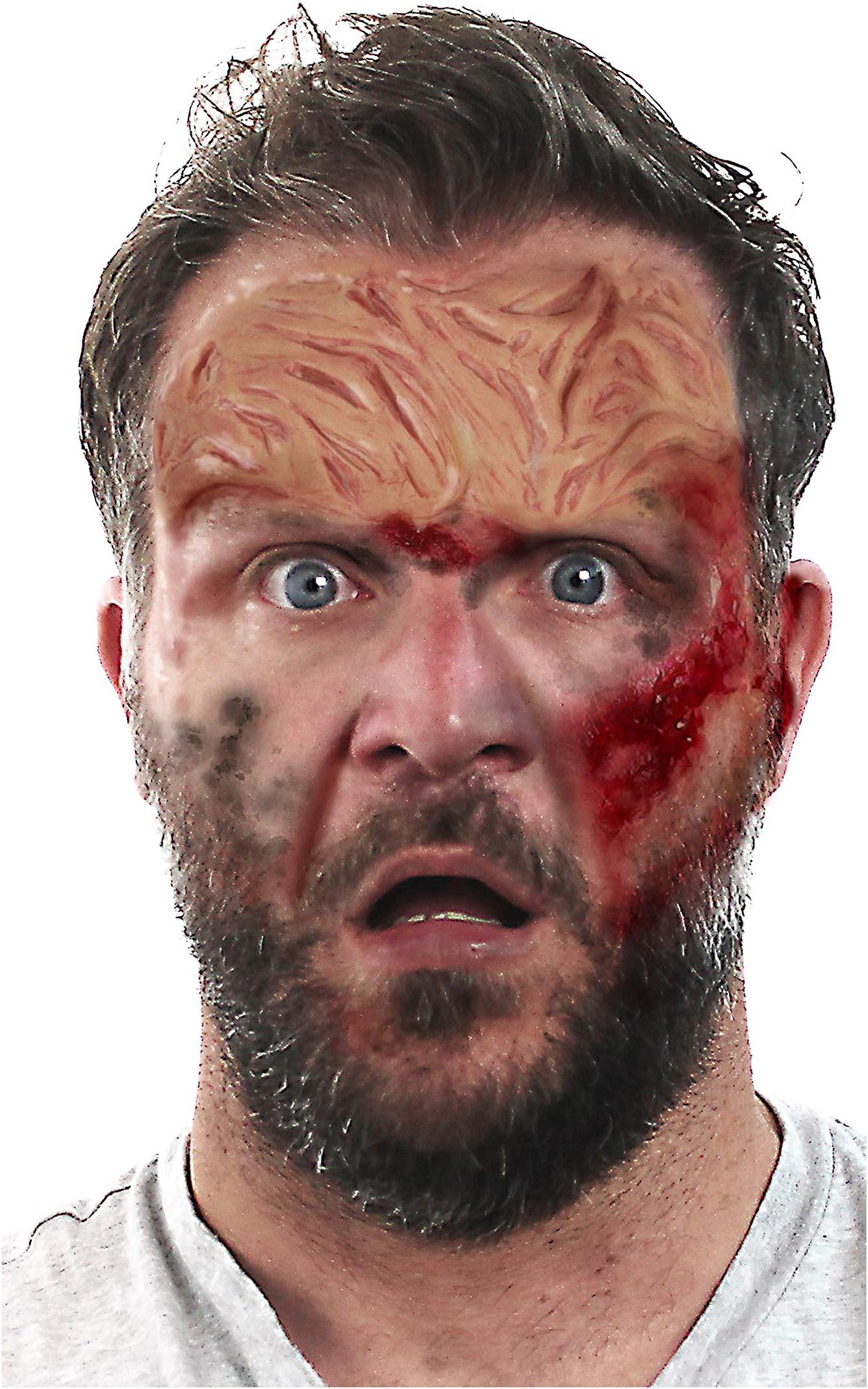 Fxe Faux Studio Zombie Burns Halloween Latex Prosthetic Appliance. Multicolored