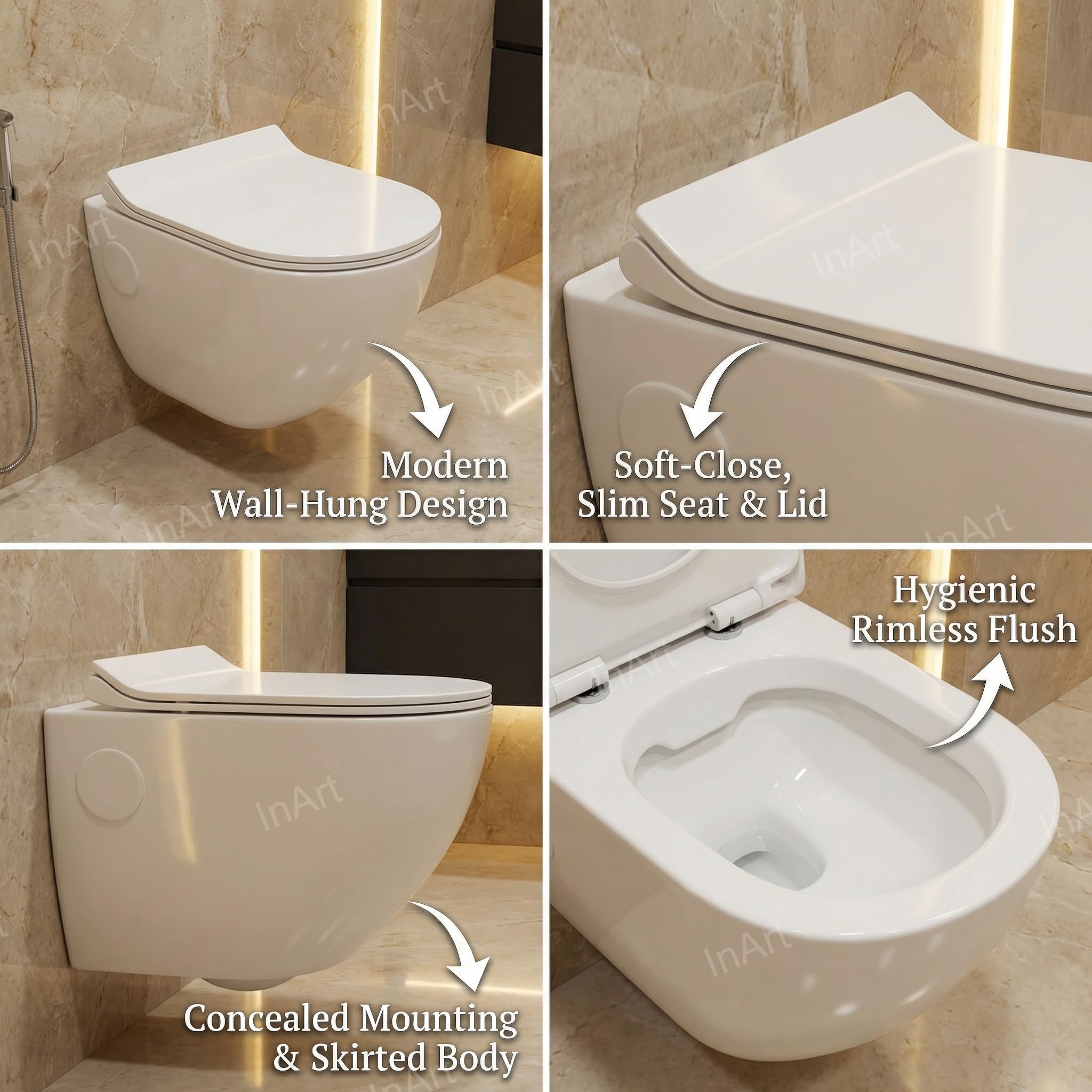 Wall Mount Commode - European Toilet -3 Wall Mount Commode - European Toilet -3