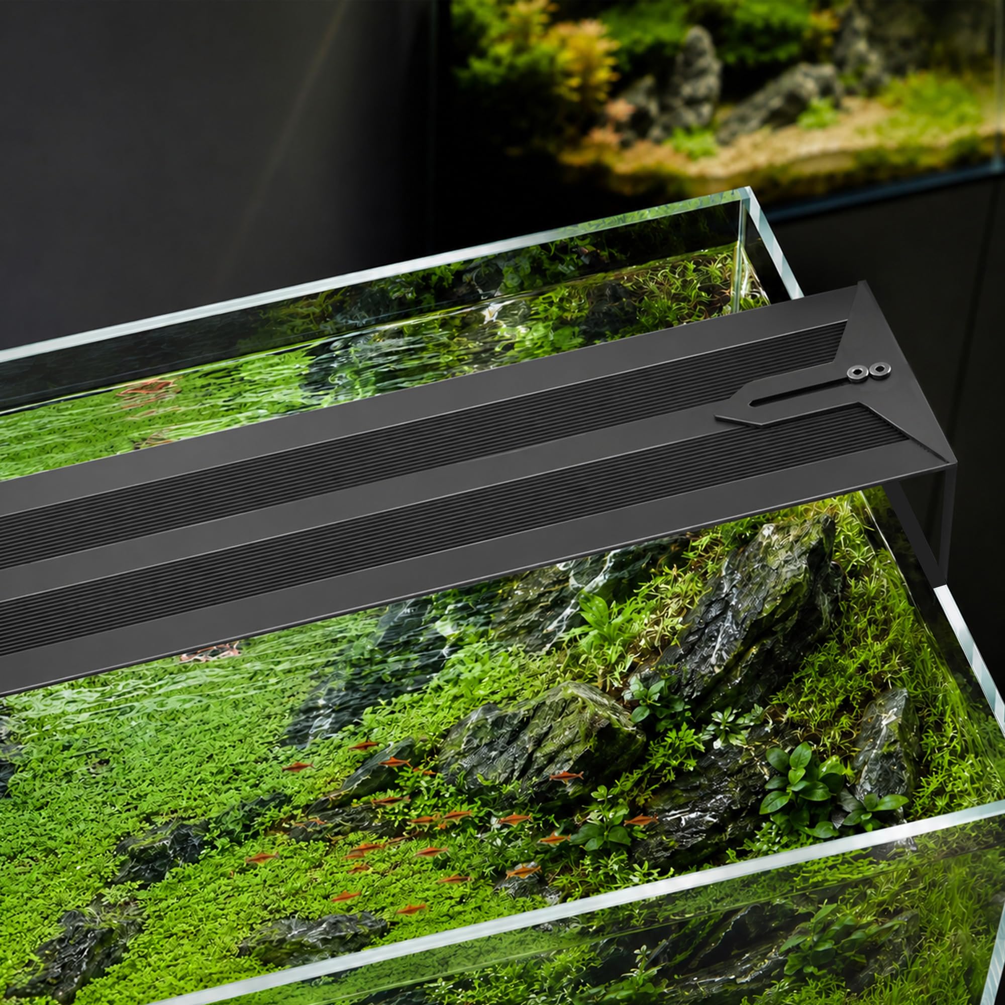 LANDEN Lampe d'aquarium LED à spectre complet 32 W, support de fixation, réservoir de 30 à 45 cm