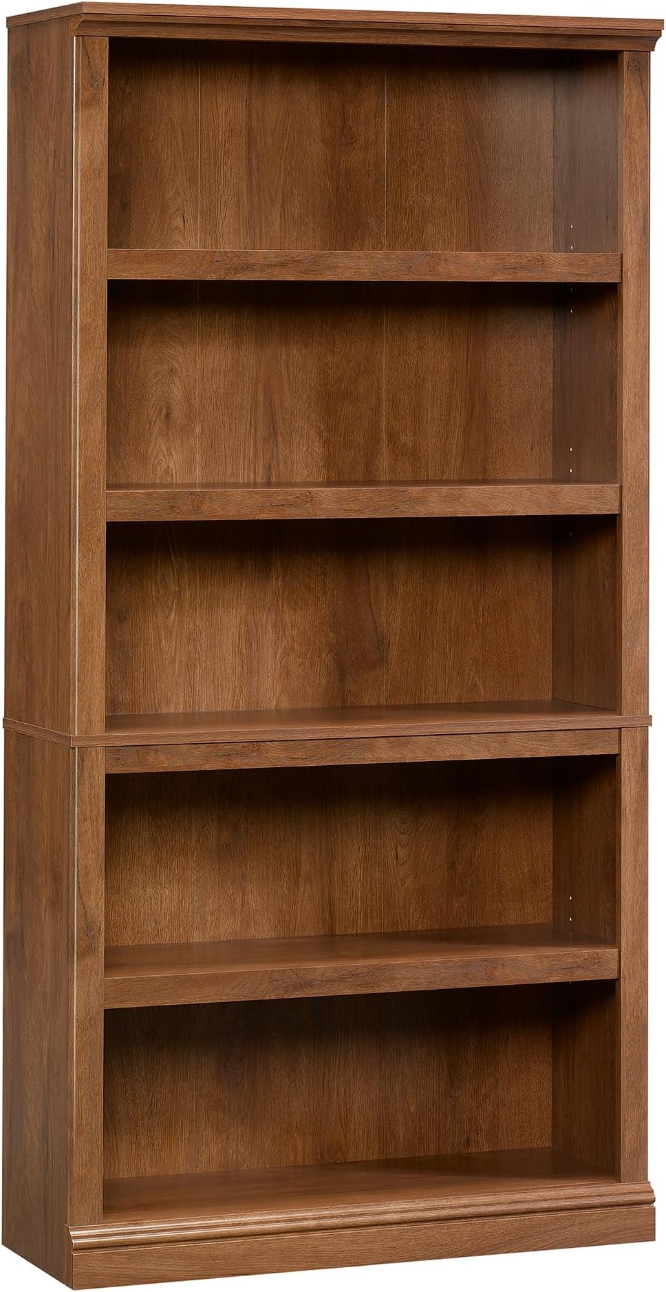 Sauder 5-Shelf Bookcase, Oiled Oak Finish