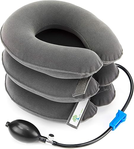 Eazy Comfort - Dispositivo de tracción cervical para el cuello almohada inflable de aire para aliviar el dolor