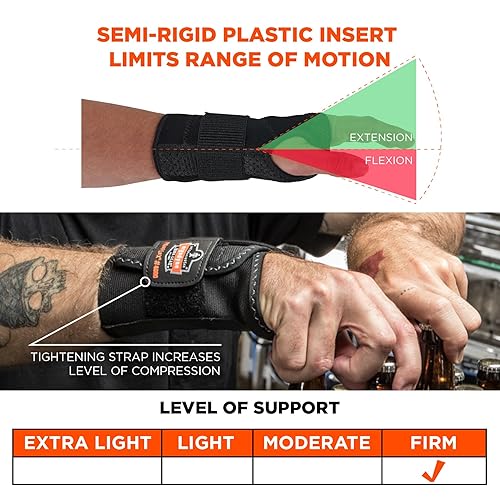 Miniatura 3 de Ergodyne ProFlex 4000 soporte para muñeca de una sola correa