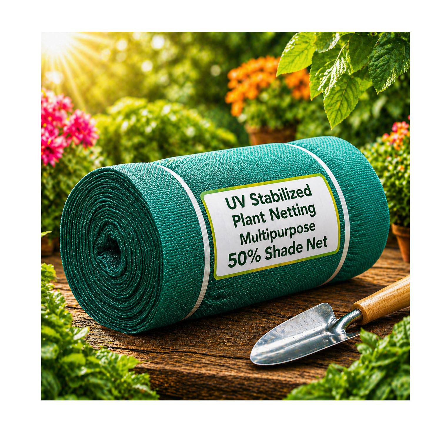 Green Shade Net, 50% UV Sun Protection, for Terrace, Garden, Green House, Balcony, & Gardening Multipurpose Agro Netting (5x6 Feet)-image-23