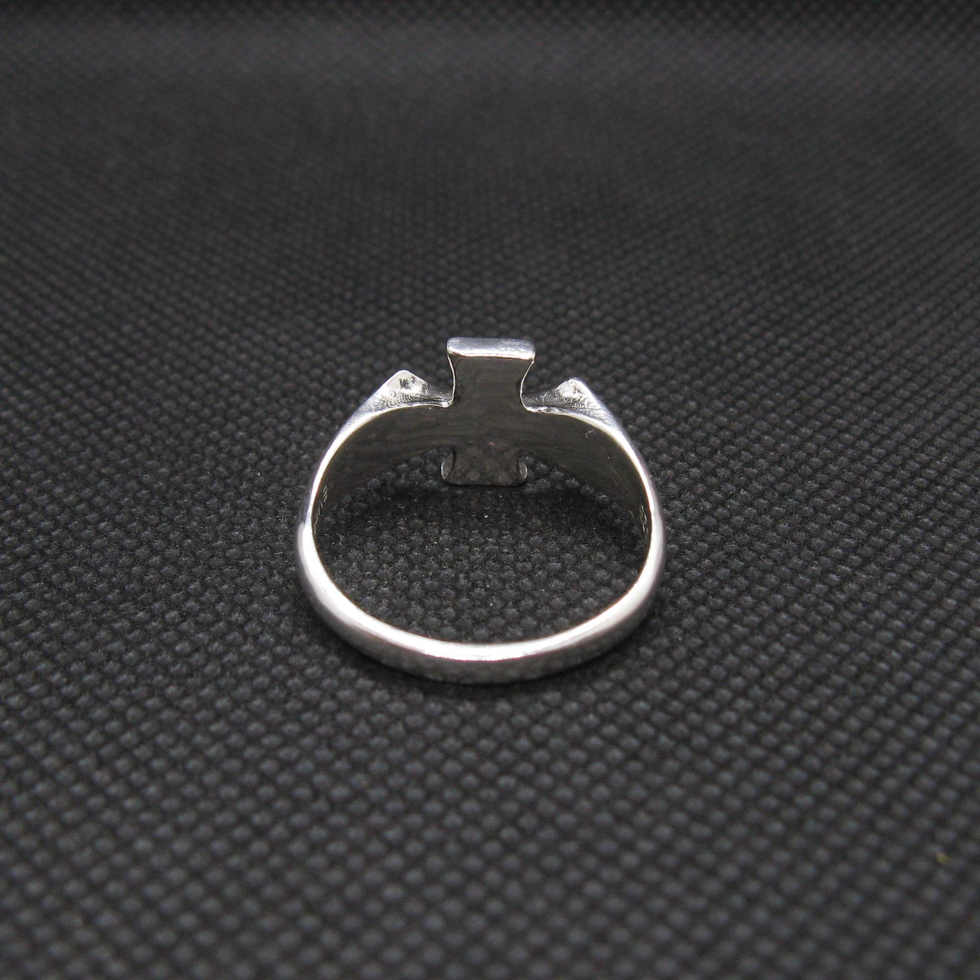 Echte Sterling Silber Herren Ring Kreuz Massiv Gestempelt 925 Komfort Passform