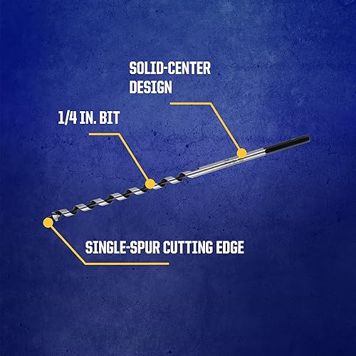 Miniatura 9 de Herramienta Industrial de IRWIN Broca de taladro central sólida 4-12 pulgadas de longitud de giro