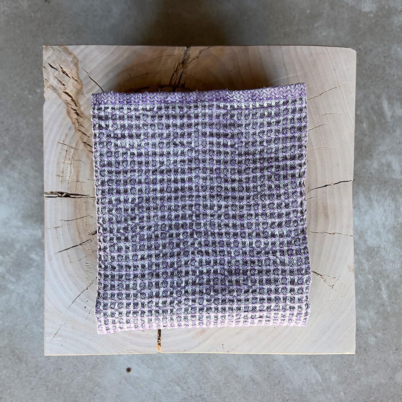 100% Linen Hand/Tea Towels | Made in Sweden | 50x70cm (19.5x28.5) Stunning Array of Colors - Bubbel with Honeycomb Pattern (Blue)