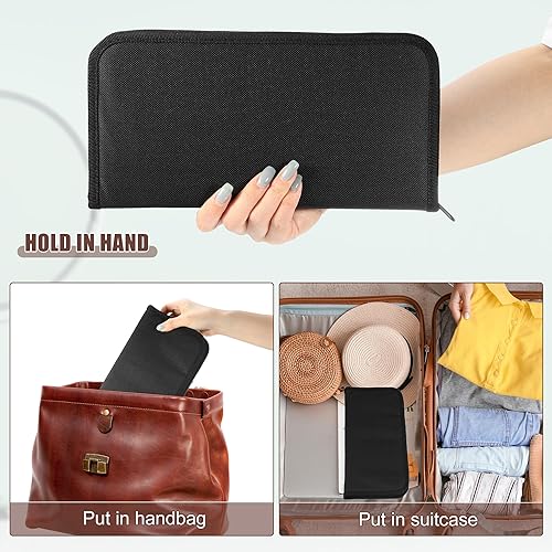 Miniatura 6 de VOCOSTE Soporte plegable para brochas de maquillaje, 15 bolsillos, organizador de brochas de maquillaje, bolsa de viaje para brochas de maquillaje,