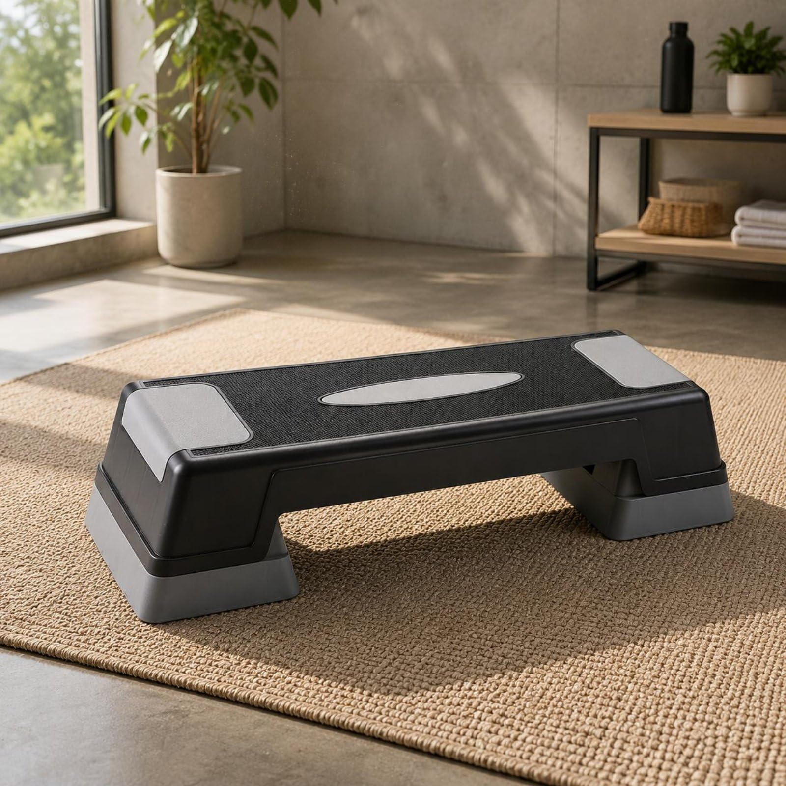 Verstellbarer Aerobic-Step Höhenverstellbar Fitness-Stepplattform Strukturiert Stepbrett für Fitnessstudio