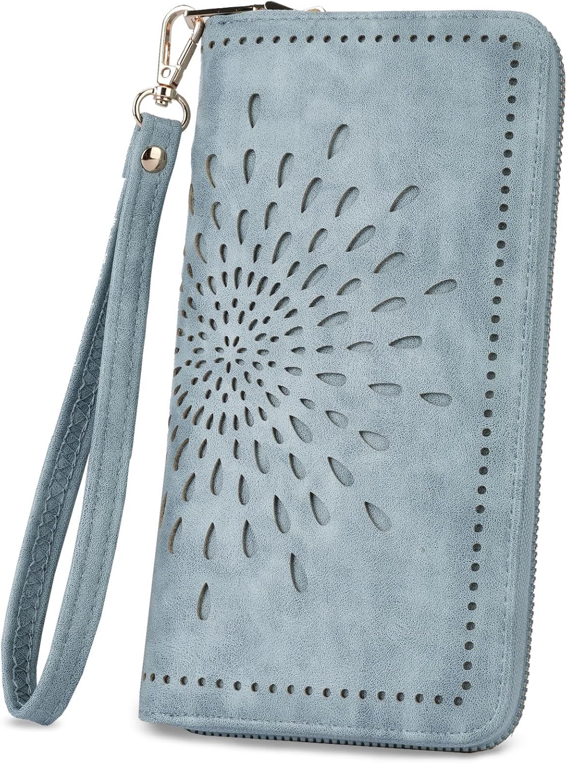 APHISON Wallet Women Large Capacity Clutch Purse For Ladies Card Holder RFID Wristlet Phone Zipper Coin Travel Pocket