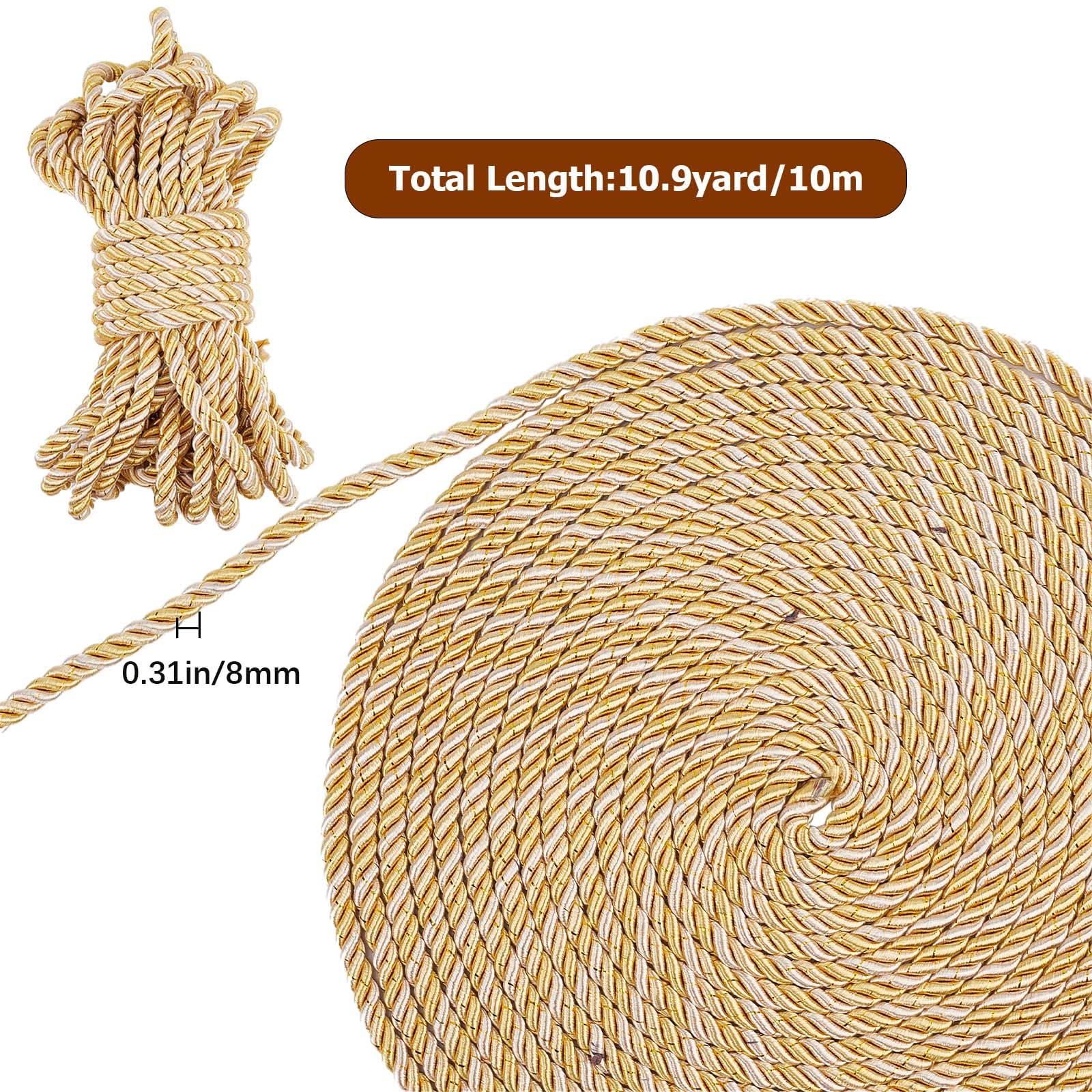 GORGECRAFT 110 M Goud Metallic Elastische Koord Stretchy Armband Haar String Lint Klatergoud Vlechten Touw Sieraden Draad Voor Crystal Gevlochten
