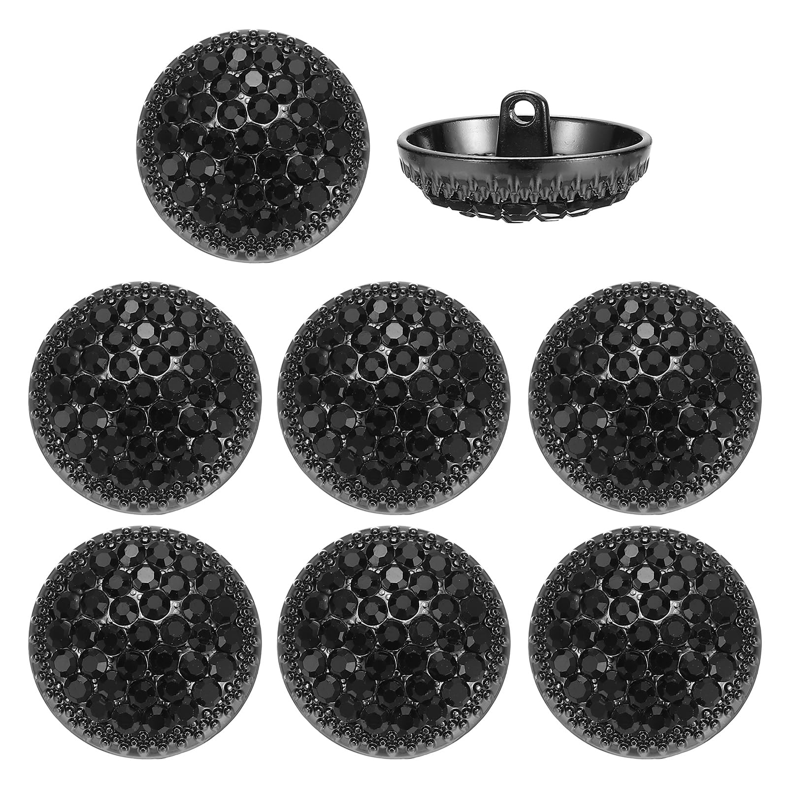YELARXI Rhinestone Buttons, Sew on Rhinestone Button Metal Round, Fitting for (Clothing, Decoration, DIY Crafts