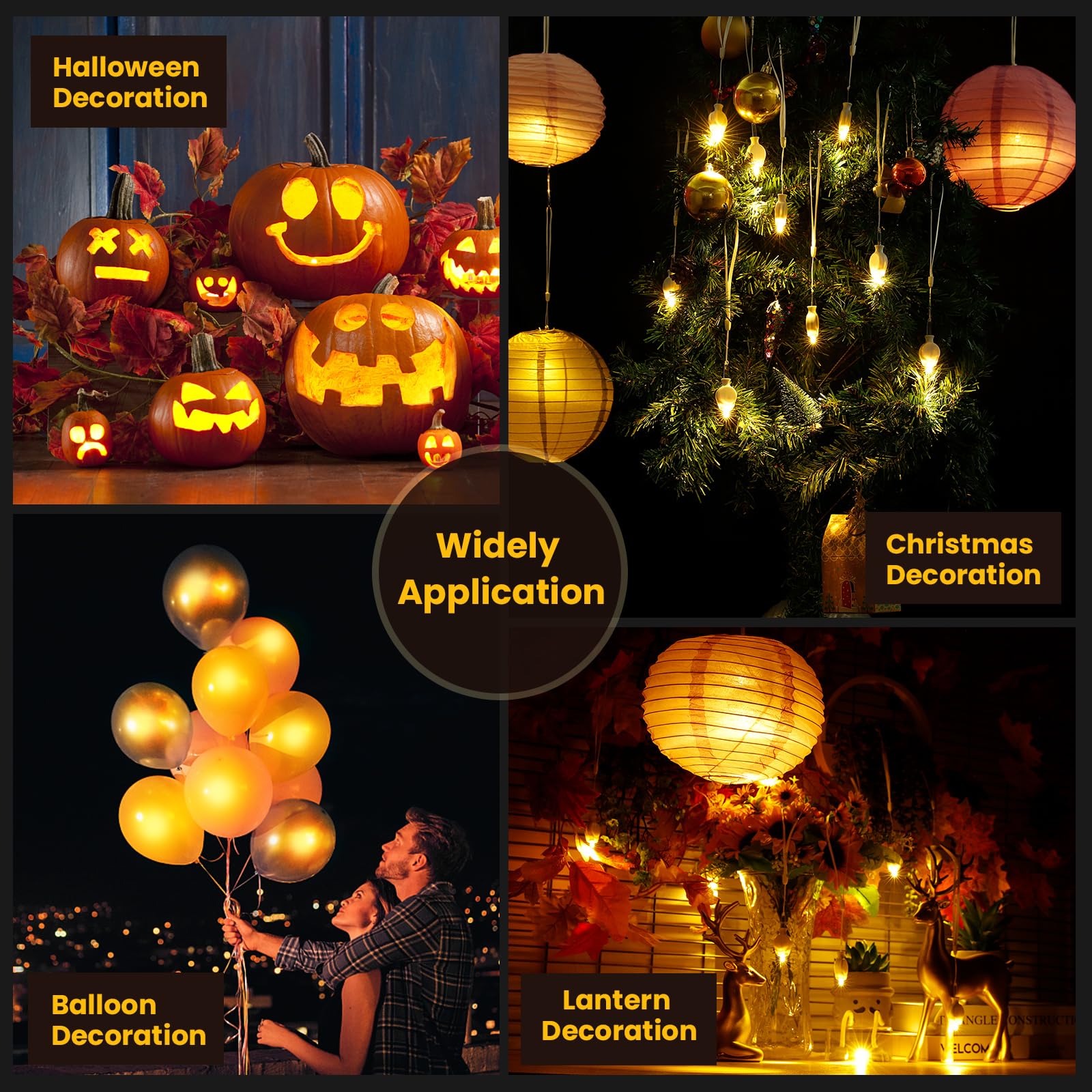 30 Mini Luci LED A Forma Di Palloncino – Bianco Caldo, A Batteria, Impermeabili, Per Lanterne E Palloncini, Matrimoni E Feste - 5