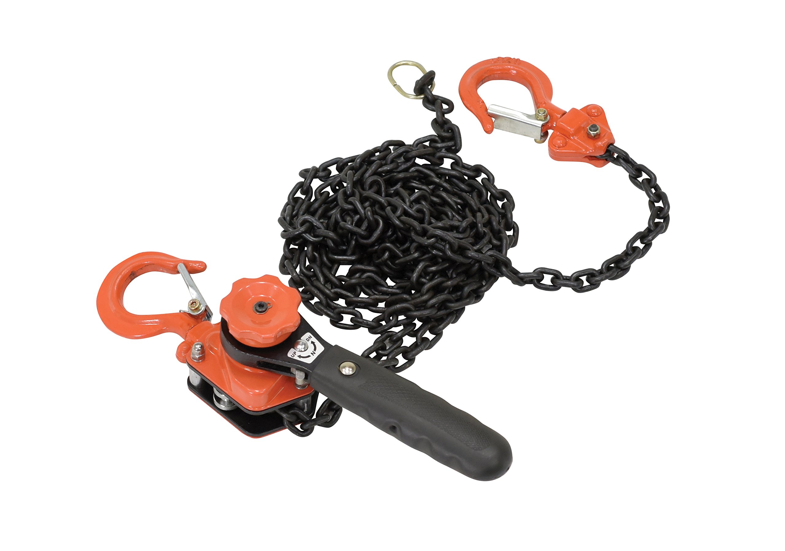 Vestil ELH-05-10 Steel Mighty Mini Lever Hoist 10 Ft. Chain Length 500 Lb. Capacity Orange