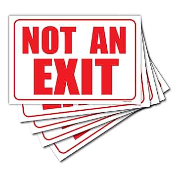 EXITサイン Amazon.co.jp: Exit with up矢印サイン、18 