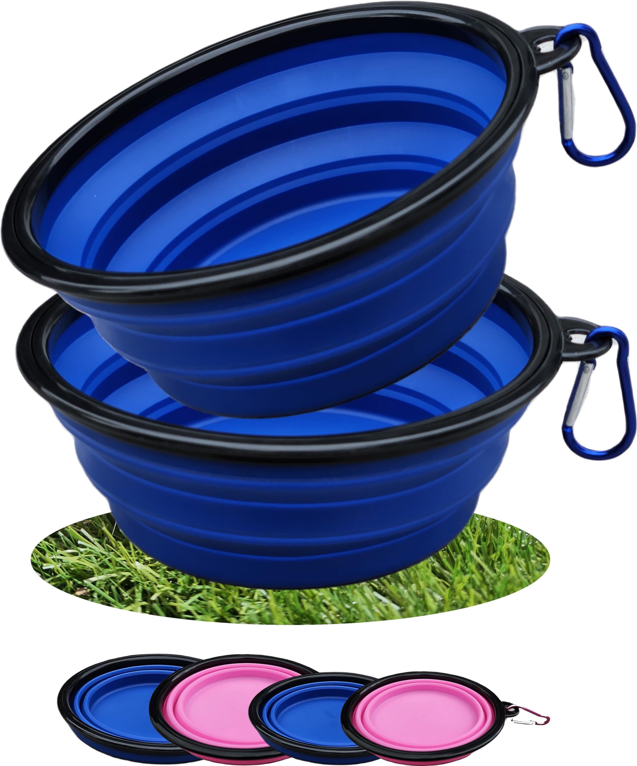 Collapsible Travel Dog Bowl Portable Large Or Small Pet Water and Food Feeding Bowl Outdoor Easy