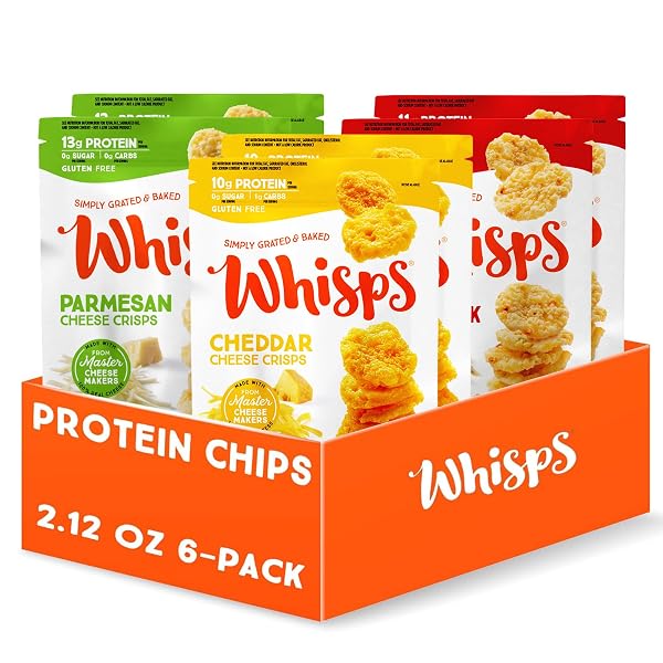 Whisps Cheese Crisps Variety Pack | Protein Chips | Healthy Snacks | Protein Snacks, Gluten Free, High Protein, Low Carb