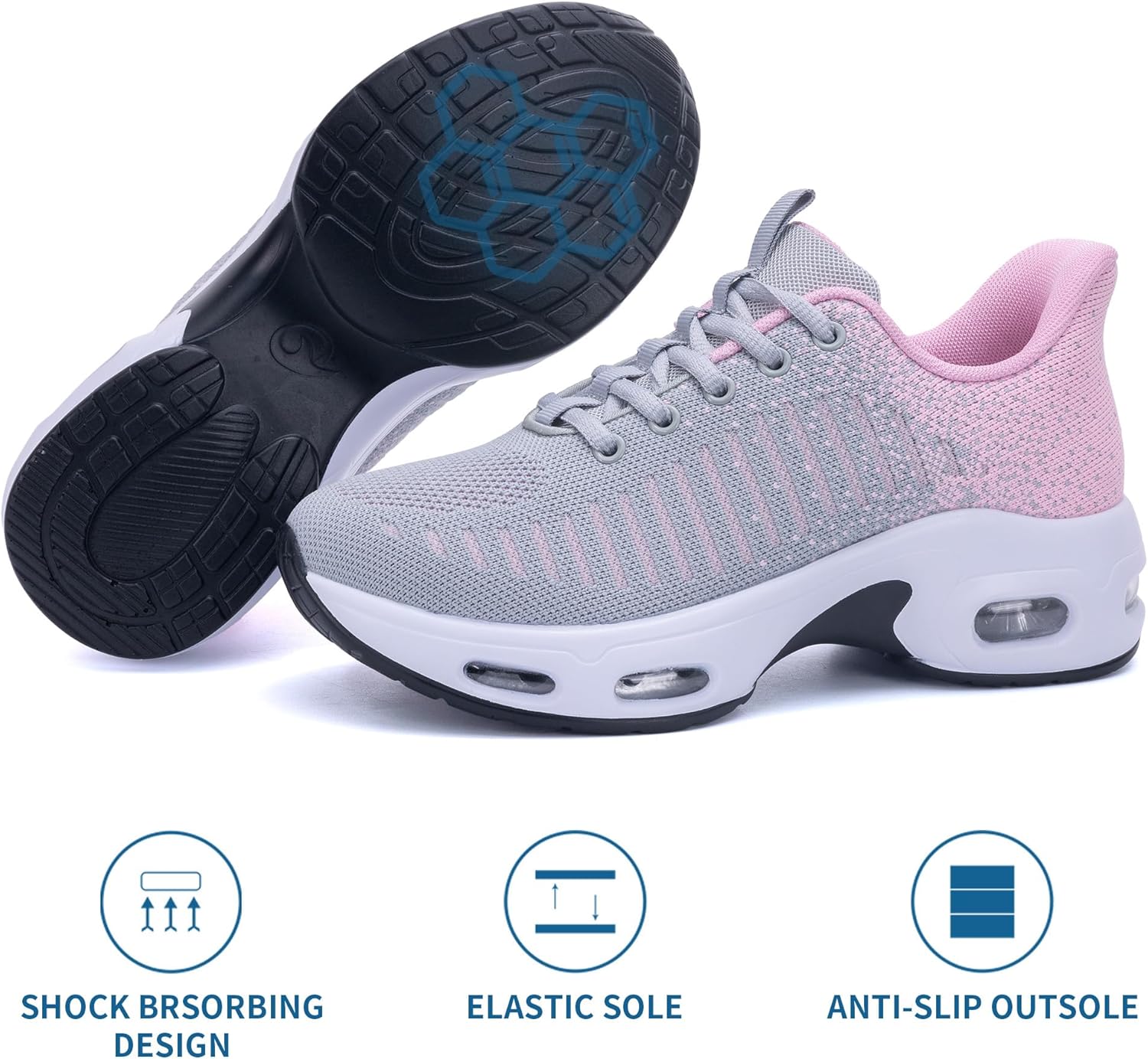 Women's Walking Shoes | Slip On | Fashion Sneakers | Running Tennis Shoes US 6-11