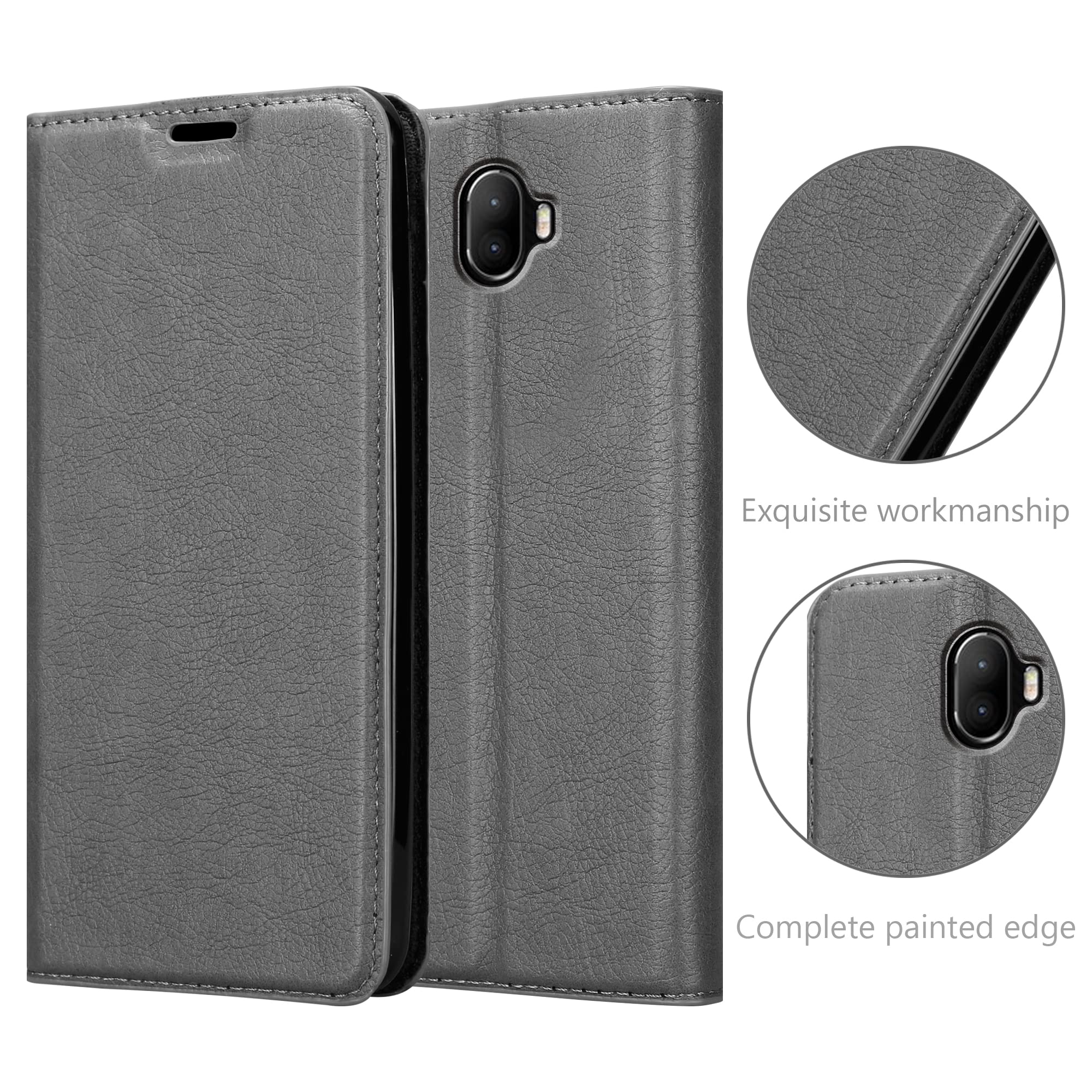 CADORABO Custodia Con Chiusura Magnetica, Funzione Stand E Tasca Per Le Carte Cover Per Y60 Grigio Nero 76972385
