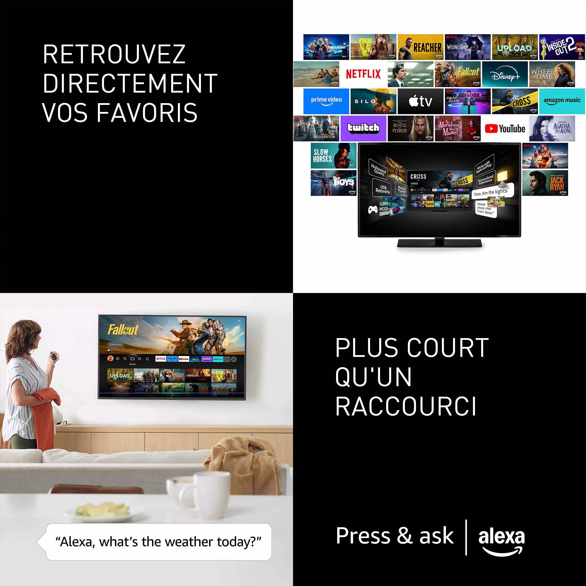 Panasonic Premium TV-55Z80BEZ, Série Z80B, 55 Pouces, 4K Ultra HD OLED Smart TV, 2025, Fire TV, Dolby Vision & Atmos, Mode Game Extreme, Support Alexa & Apple, Bluetooth, Noir