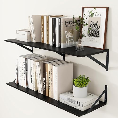 Heimlove 36W x 12D Deep Floating Shelves Set of 2