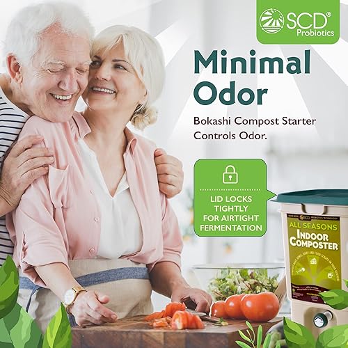 Miniatura 8 de SCD Probiotics K100Compostera de interiores para todas las temporadas cubeta con Bokashi