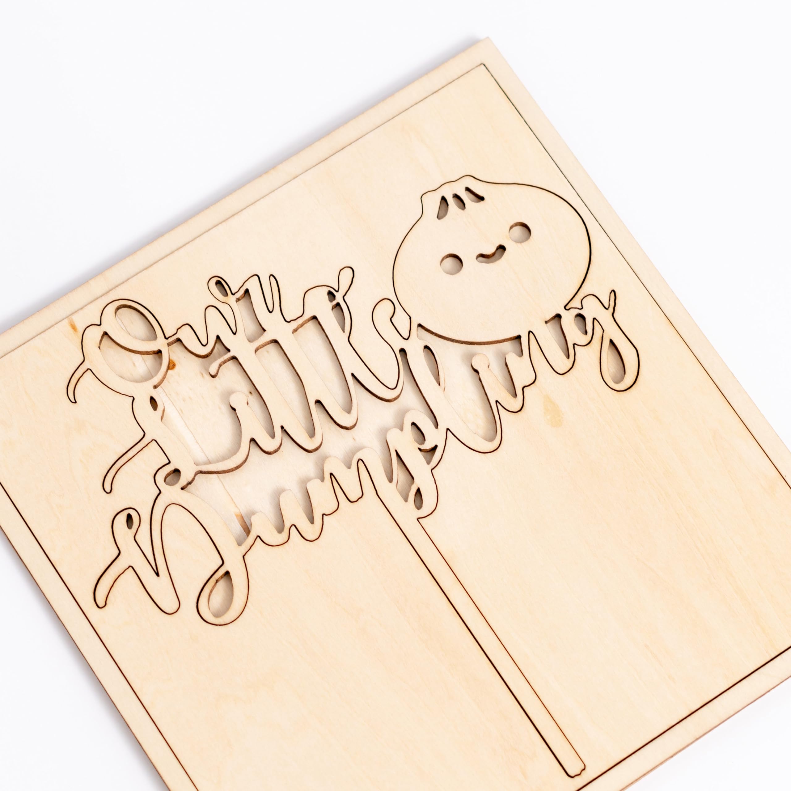 6.8 Inch Wood Topper Lttle Dumplng Theme Cake Topper, Dm Sum Baby ...