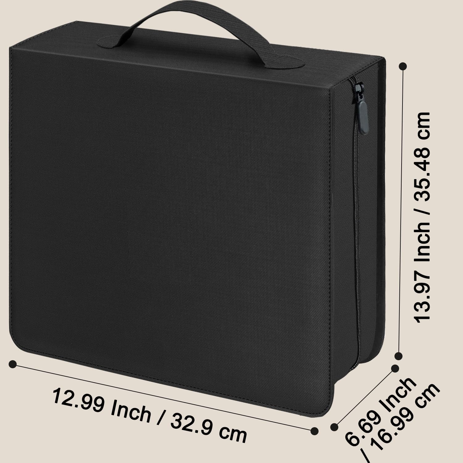 CD DVD Blu-ray Storage Binder with Handles, PU Leather Corver image 3