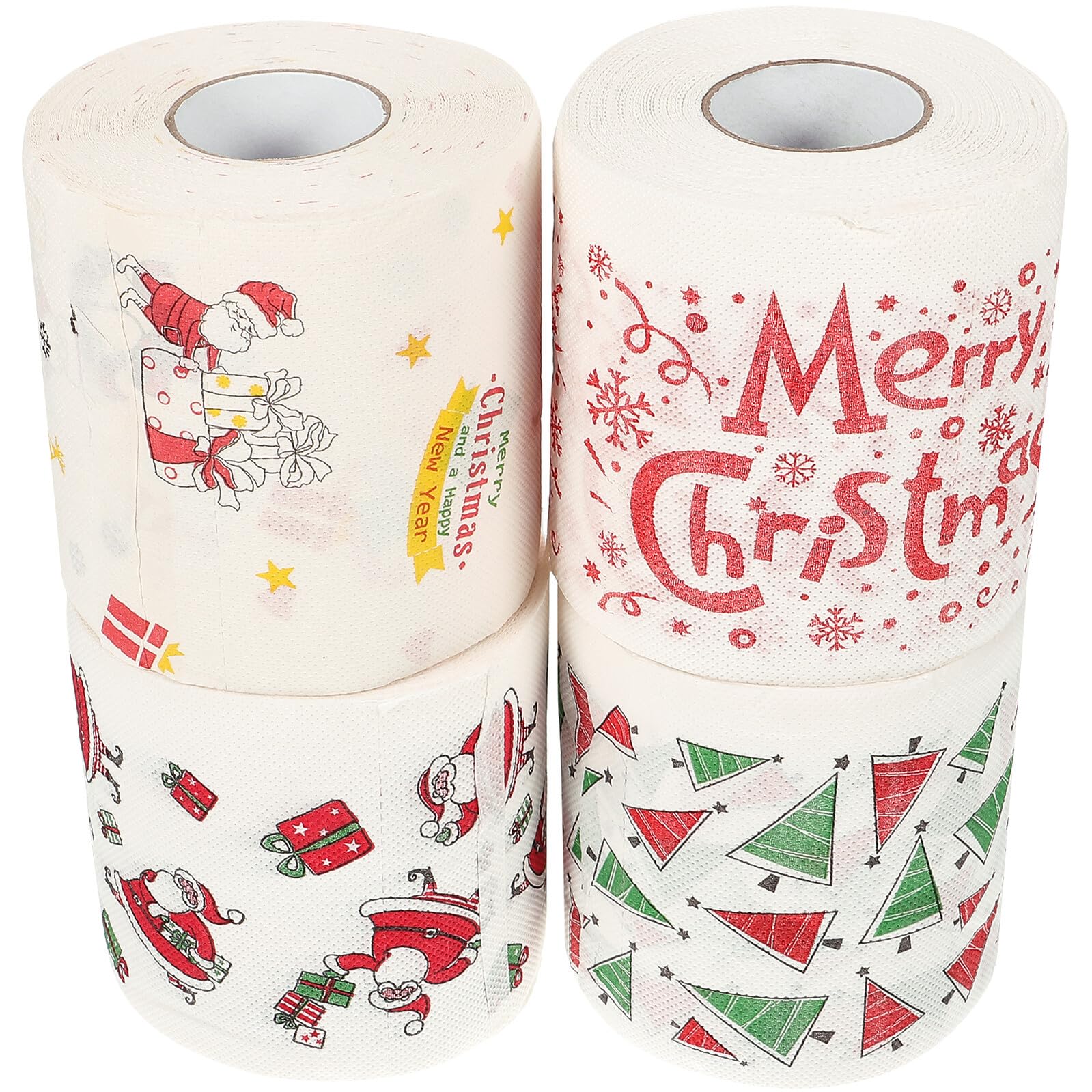 Papel higiénico navideño decorado para solucionar la falta de detalles festivos en el aseo
