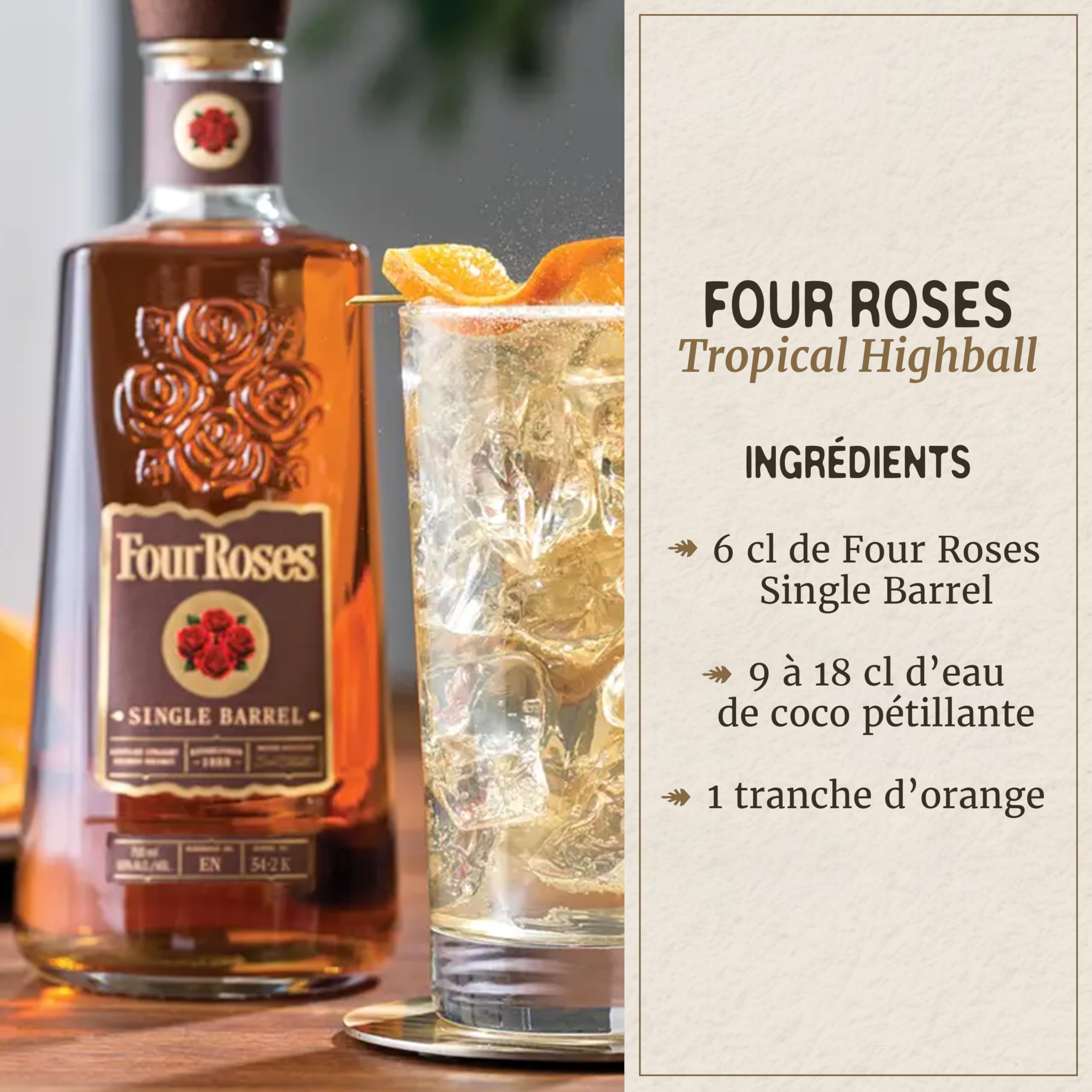 FOUR ROSES Bourbon Single Barrel Whisky Bourbon - 50%, 70cl