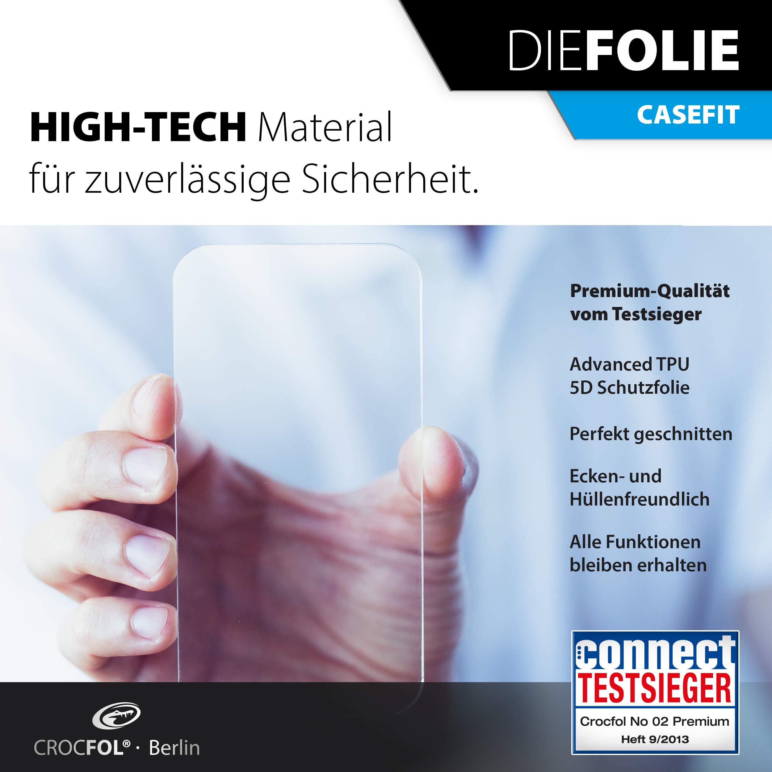 Crocfol Pellicola protettiva del vincitore del test [2 pezzi] compatibile con Oppo Find X2 Pro, pellicola protettiva autorigenerante Premium 5D a lungo termine, inclusa pellicola protettiva per