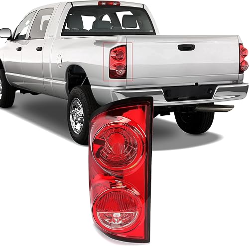 Miniatura 5 de HECASA Luz trasera compatible con Dodge Ram 150025003500 2007-2009 Pickup Conjunto de lámpara trasera de repuesto izquierdo para 55277303AB