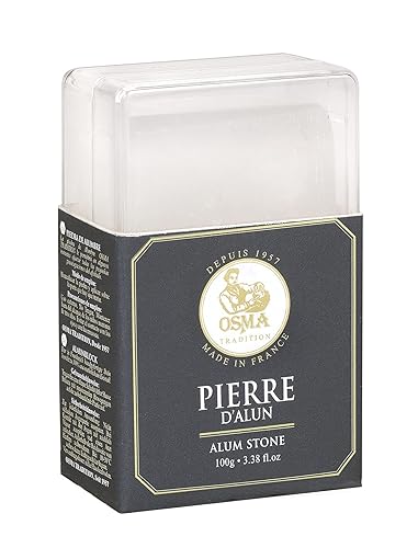 OSMA Bloque de alumbre en contenedor de viaje de plástico 3.38 fl.oz/3.53 oz