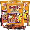 Haribo Crazy Skeletons gomitas, dulces de Halloween, 4 oz, paquete de 3 | Gomitas con forma de esqueleto, favores para fiestas de Halloween, sabores variados de frutas, dulces masticables, bolsas de 4 onzas, 3 en total 1