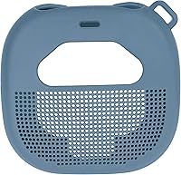 Vista 4 de Funda protectora para bocina Bose SoundLink Micro Bluetooth de WGear, diseño con bolsillo de malla para cable y otros accesorios, correa elástica
