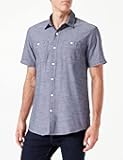 Men's Regular-Fit, Short-Sleeve Button-Down Chambray Shirt
