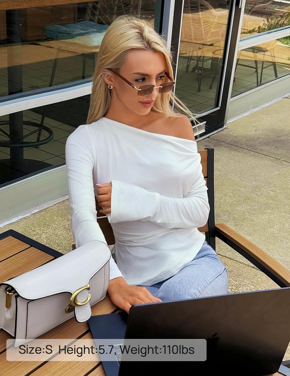 ZESICA Women's Long Sleeve Cowl Neck Shirts Slim Fit Going Out Y2k Tops Blouses 2026 Spring Outfits Fashion Clothes - Image 5