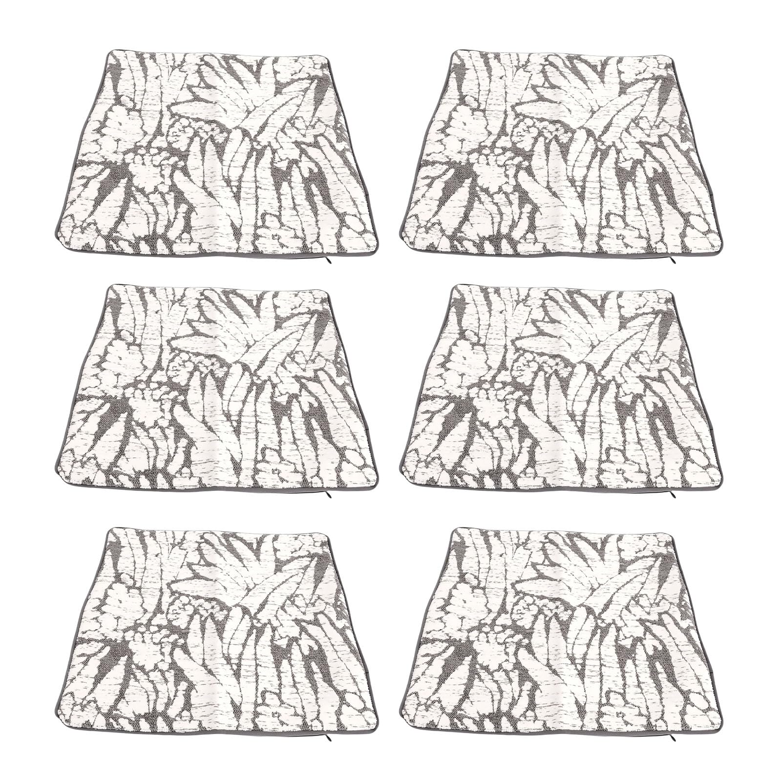 Generic Dom Wiejski Dekoracyjny Poliestrowy Poszewka na poduszkę Miękki Jasnoszary na sofę do Salonu 6szt (45,7 x 45,7 cm / 18 x 18 cali)