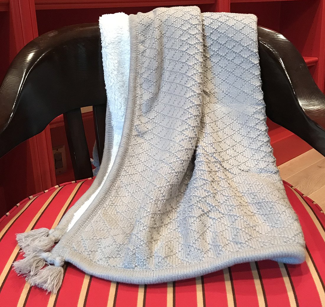 effe bebe Knoten Luxe - Manta para bebé (tejido sherpa)