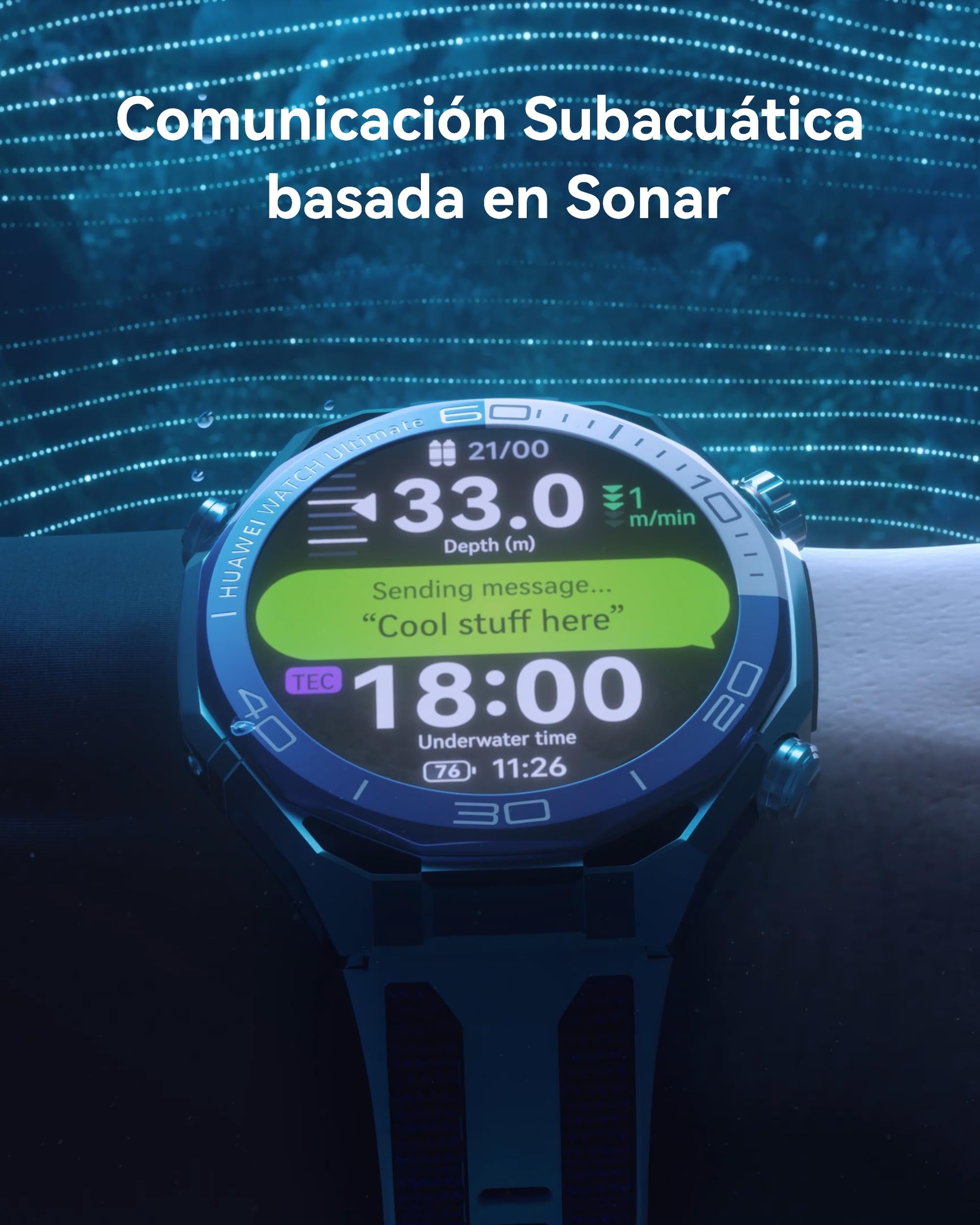 HUAWEI Watch Ultimate 2 Smartwatch, Prestaciones de Golf Profesional, Buceo de 150 Metros, Comunicación Subacuática Basada en Sonar, Tecnología Multi Sensor X-Tap, Llamadas eSIM sin Teléfono, Verde