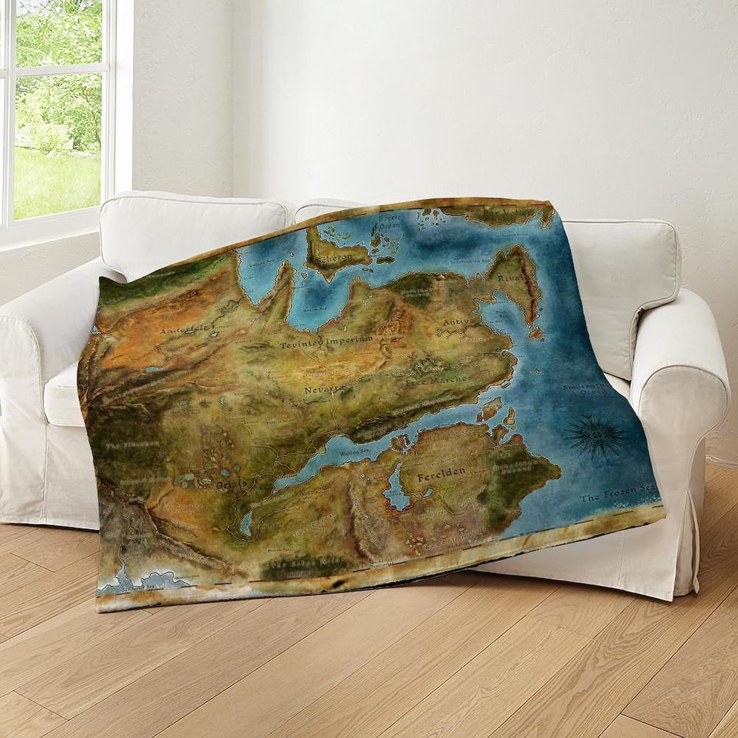 CafePress Thedas Map Throw Blanket Super Soft Fleece Plush Throw Blanket, 60"x50"