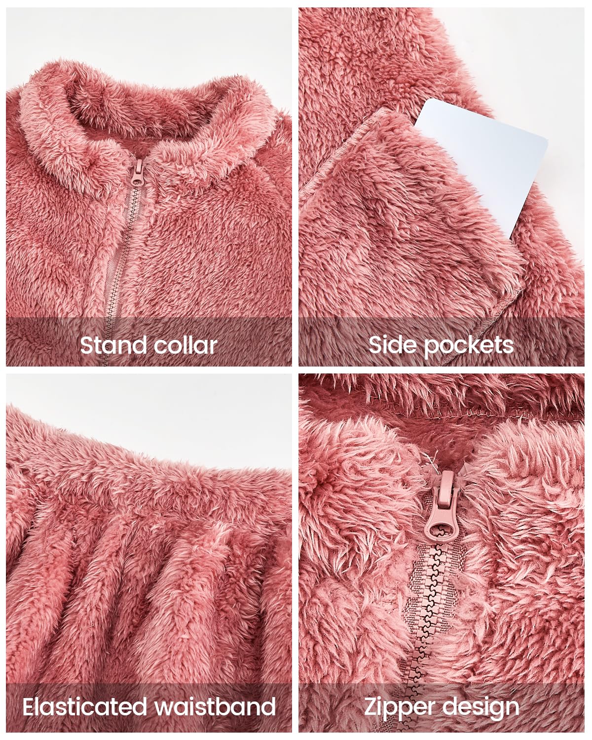 JiAmy Dziecięcy strój dla dziewczynek, zestaw zimowych polarów, 2 sztuki, zamek błyskawiczny, długi rękaw, spodnie, bluza, unisex, piżama, zestawy odzieży dla 1-5 lat