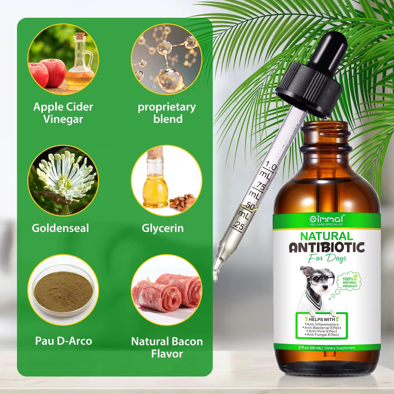 Dogs Antibiotics, Natural Antibiotics for Dogs Supports Immune Health, Itch Relief, Anti inflammatory, Kennel Cough - Image 2
