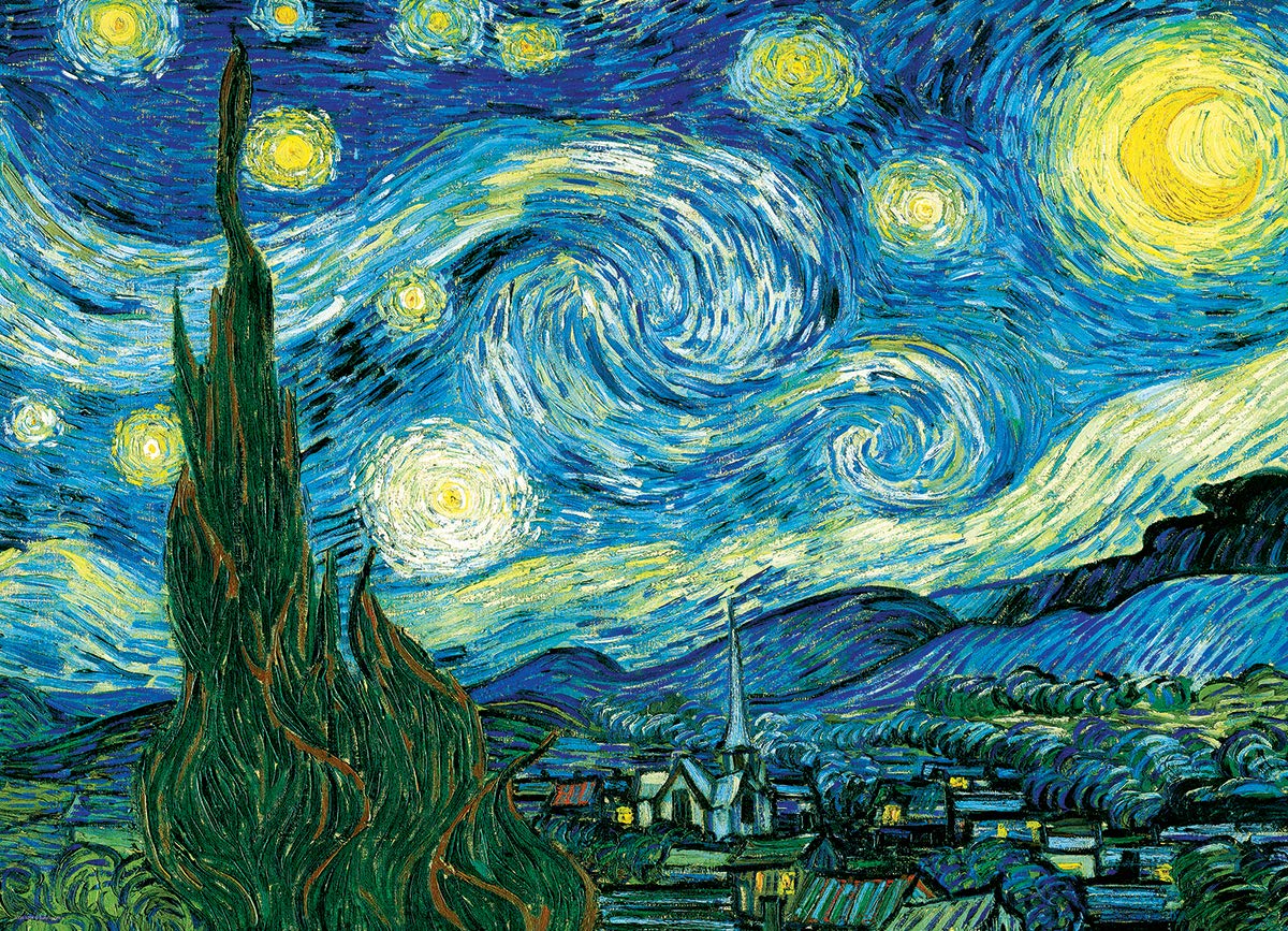Amazon.com: EuroGraphics Starry Night by Vincent Van Gogh 100