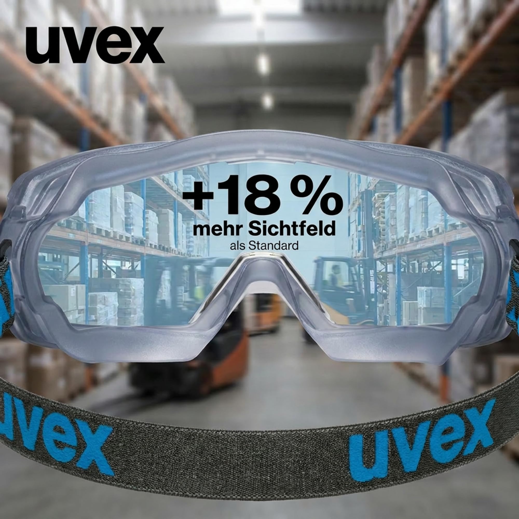 Uvex hypervision – Vollsichtbrille – Schutzbrille mit Panorama-Sichtscheibe - 100% UV-Schutz - beschlagfreie und kratzfeste Scheibe