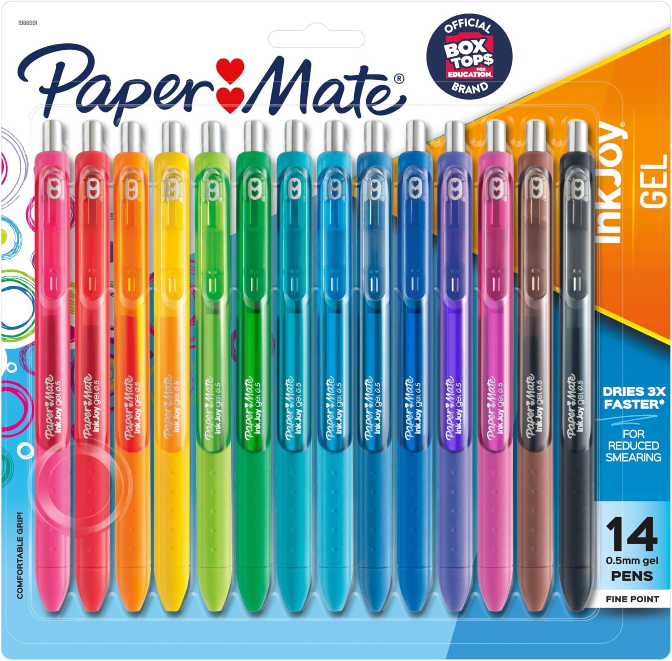 InkJoy Pens, Gel Pens, Fine Point (0.5 mm), Assorted, 14 Count - Back to School, Teacher Supplies, Writing, Journaling